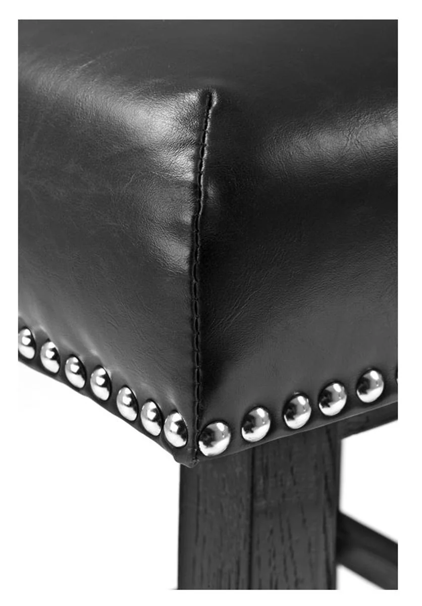 Luxus Hochstuhl / Barstuhl / Barhocker mit drehbarem Sitz - Designer Hotel Möbel