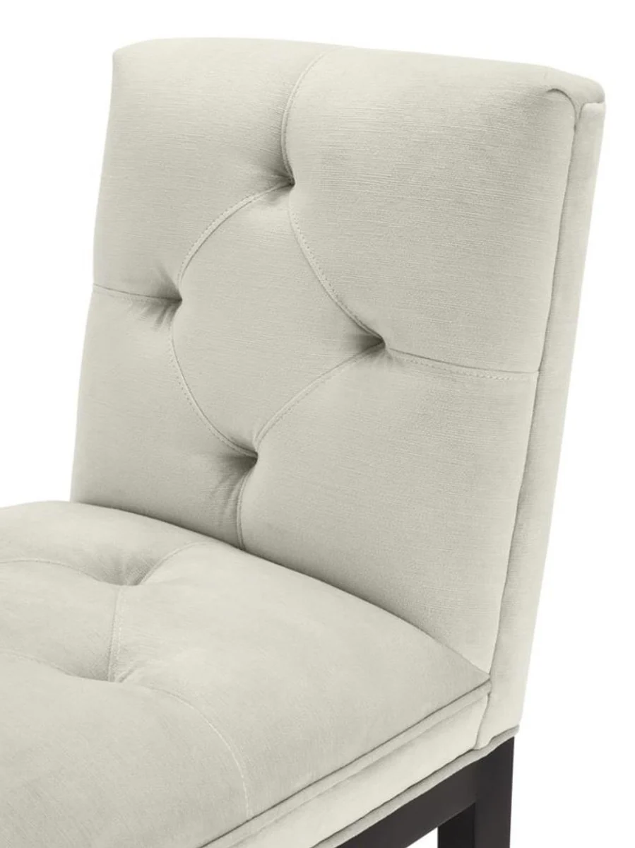 Luxus Barstuhl Hellgrau / Schwarz 51 x 63 x H. 110 cm - Hotel Restaurant Club Möbel