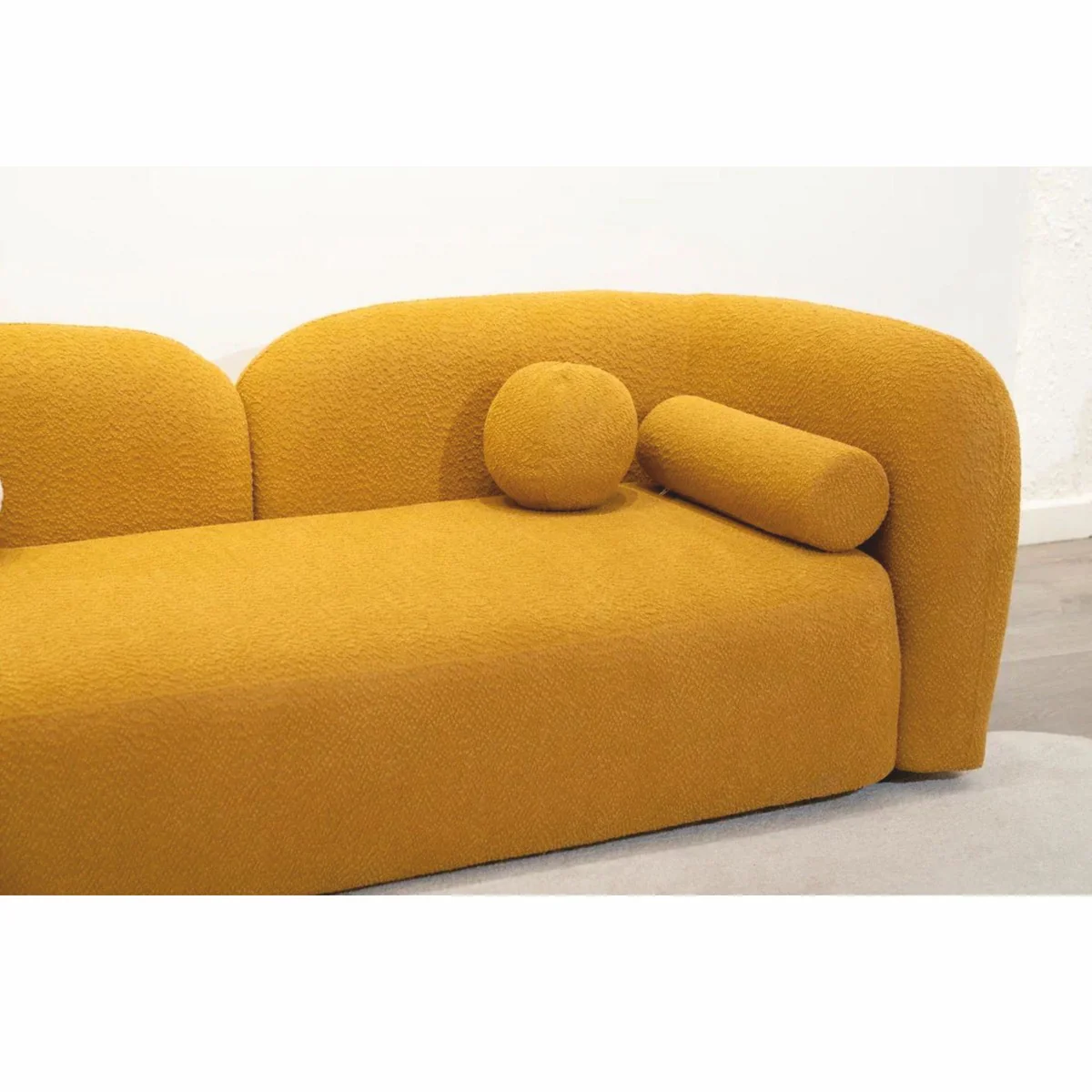 Luxus Wohzimmer & Hotel Sofa Ocker 240 cm - Luxus Möbel