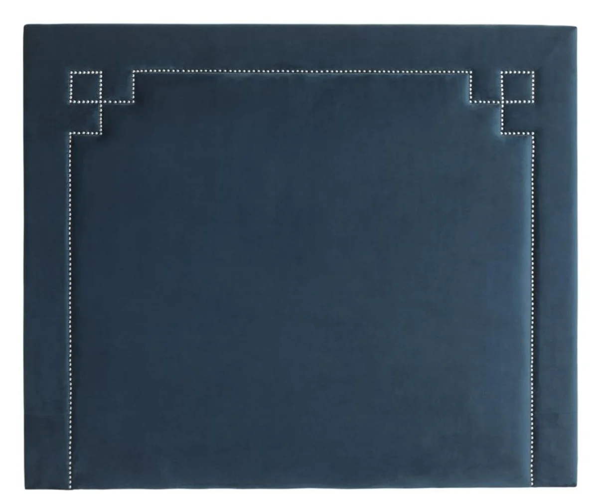 Designer Bett-Kopfteil Blau 180 x H. 150 cm - Luxus Schlafzimmermöbel