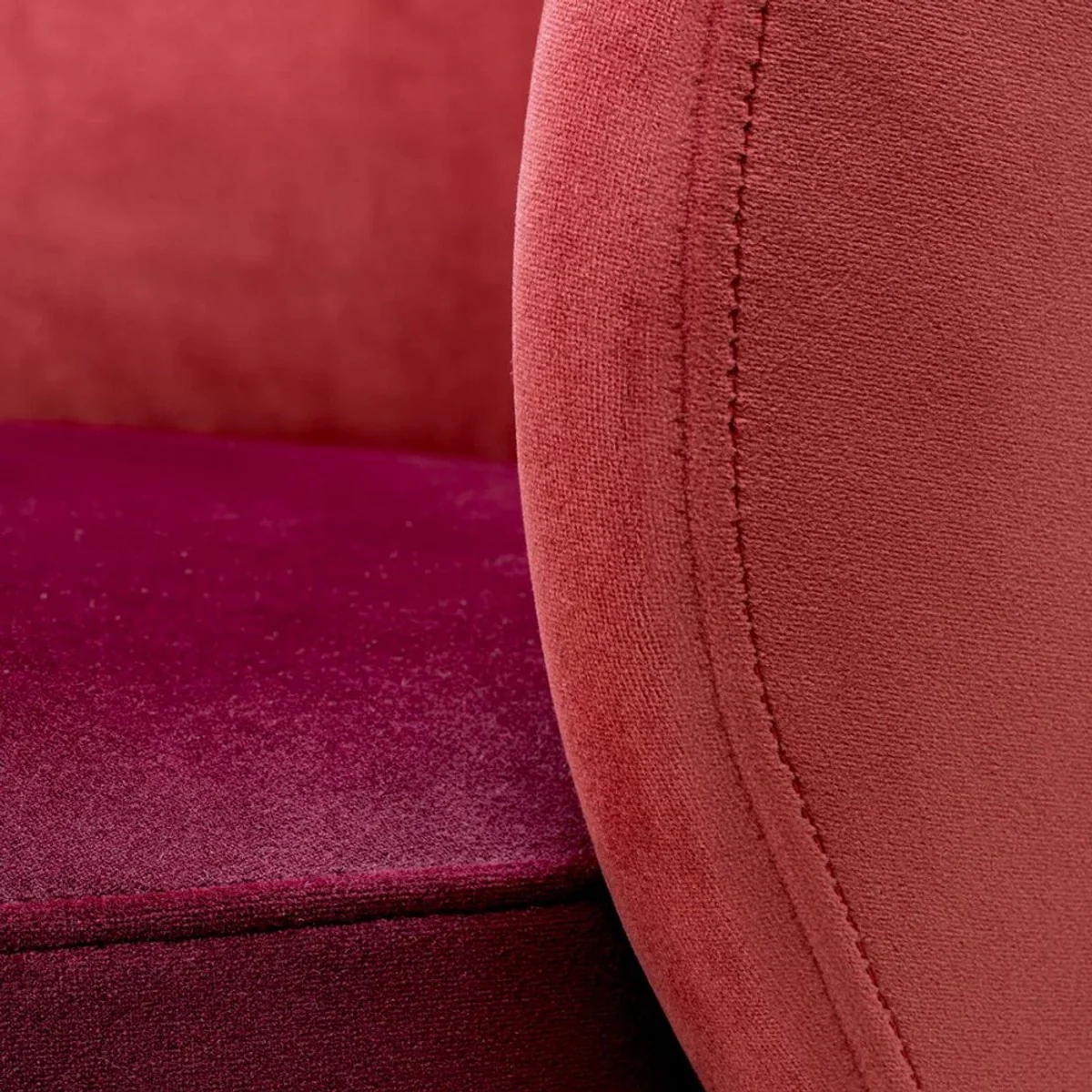 Luxus Samt Esszimmer Stuhl Bordeauxrot / Rot / Messing 60 x 55 x H. 73,5 cm - Drehstuhl mit edlem Samtsoff - Esszimmer Möbel - Luxus Möbel - Luxus Qualität