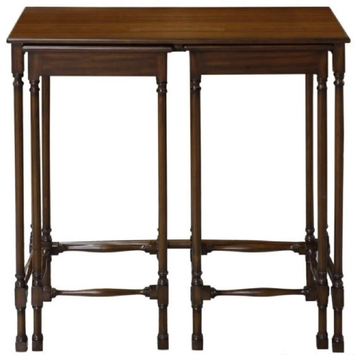 Luxus Mahagoni Beistelltisch Set Dunkelbraun 67 x 28 x H. 70 cm - Luxus Möbel