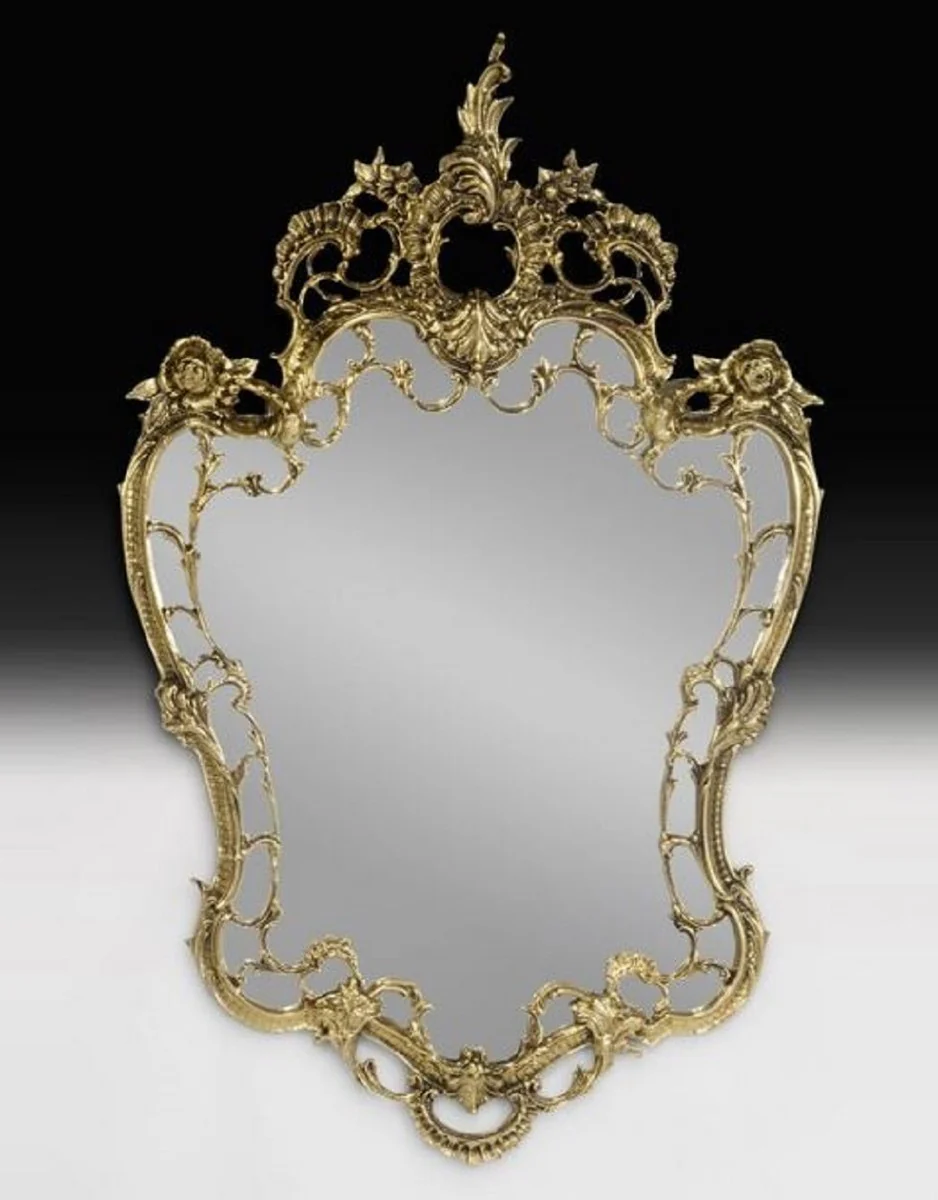 Luxus Barock Bronze Spiegel Gold H. 110 cm - Barock Möbel
