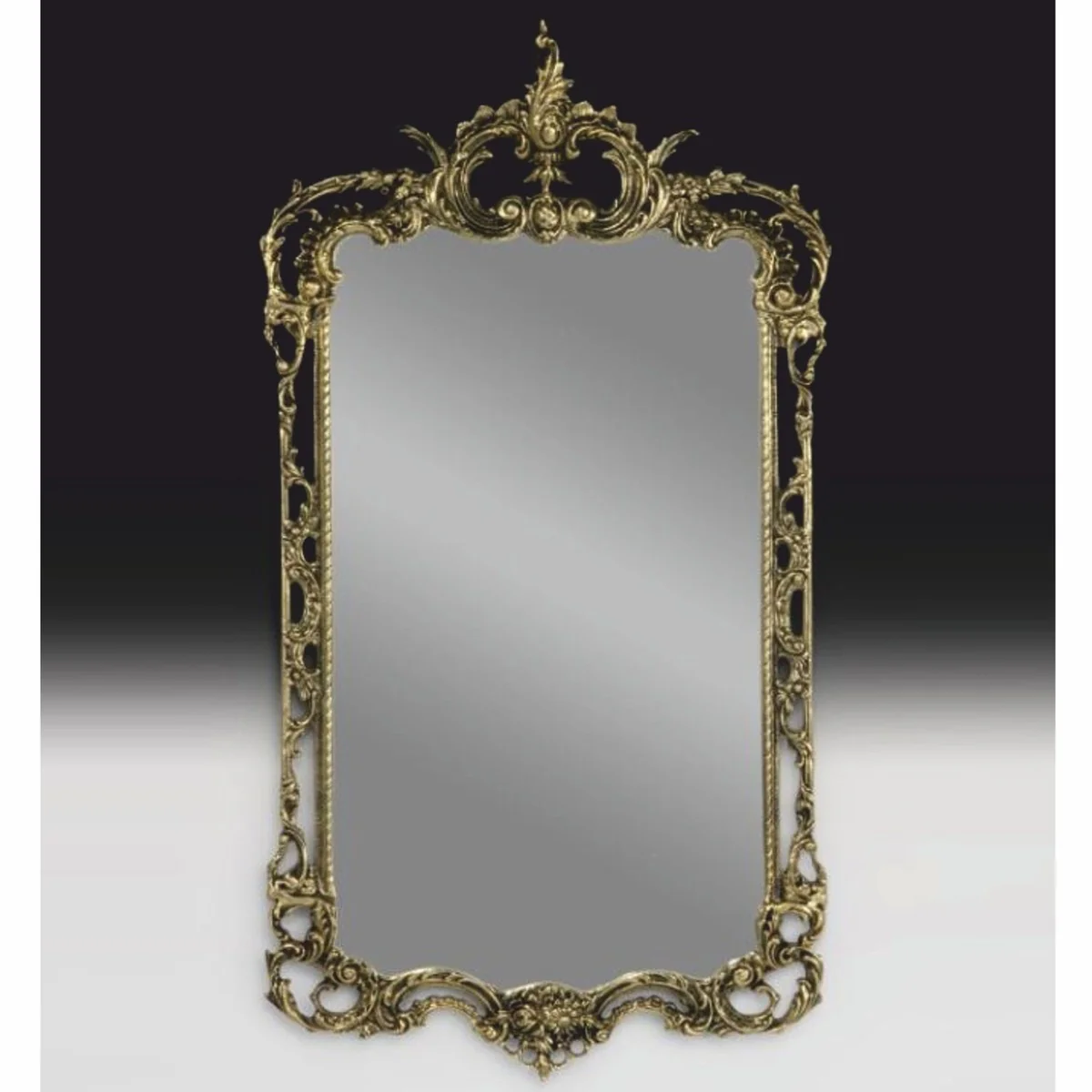 Luxus Barock Bronze Spiegel Gold H. 83 cm - Barock Möbel