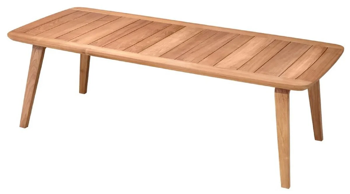 Luxus Garten Esstisch Naturfarben 245 x 110 x H. 76 cm - Rechteckiger Teakholz Gartentisch - Esszimmer Möbel - Garten Möbel - Luxus Möbel - Luxus Qualität