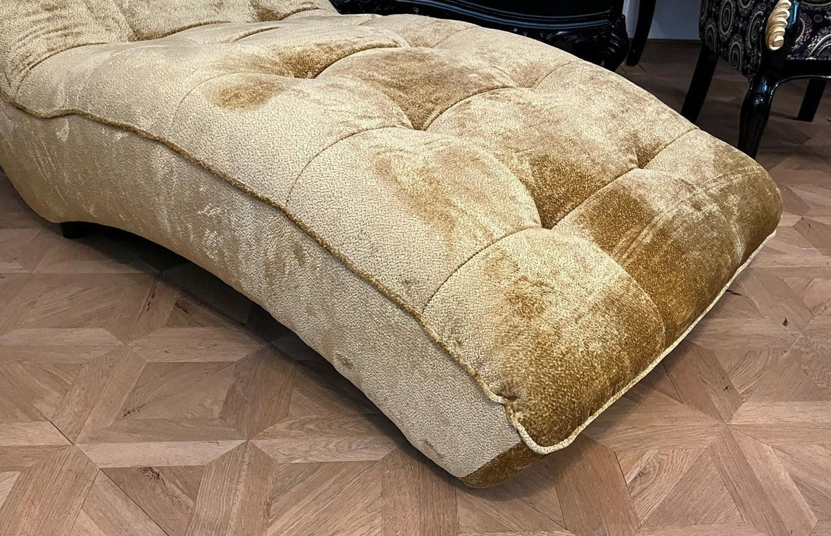 Luxus Chaiselongue Relax Liege Gold 170 cm