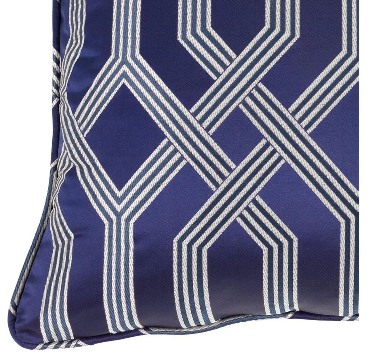 Luxus Kissen blau mit Muster 60 x 60 cm - Luxus Accessoires