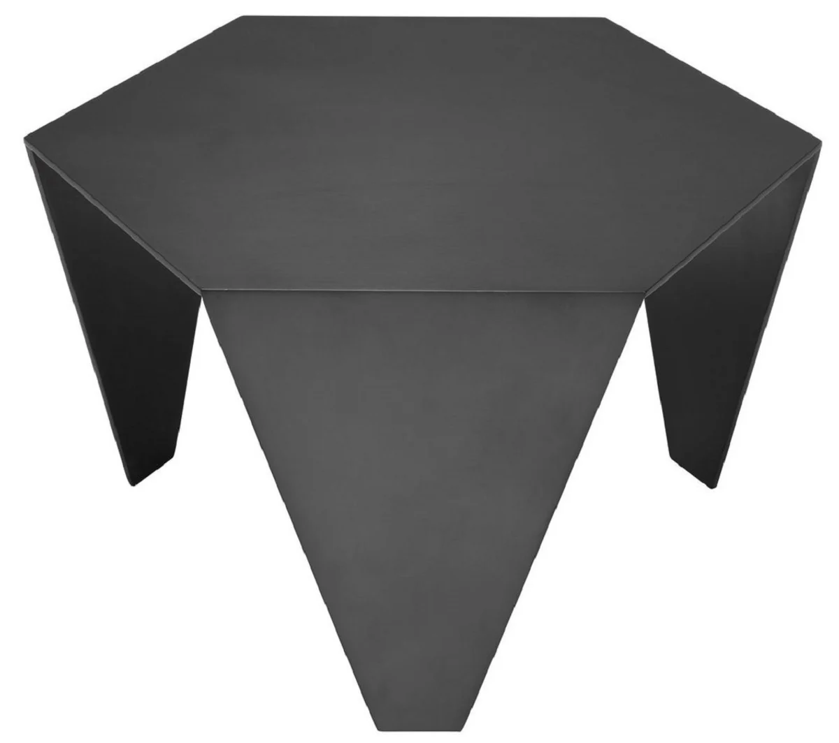 Luxus Beistelltisch Bronzefarben 57,5 x 50 x H. 34,5 cm - 6 Eckiger Edelstahl Tisch - Luxus Wohnzimmer Möbel - Luxus Qualität