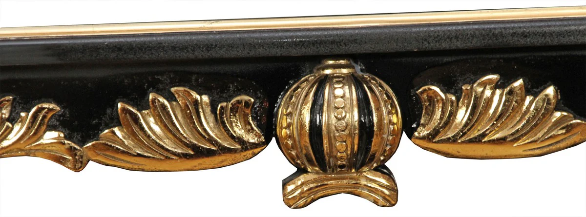 Pompöös by Barock Luxus Esstisch mit Glasplatte Schwarz / Gold 180 x 100 cm - Pompööser Barock Esstisch designed by Harald Glööckler