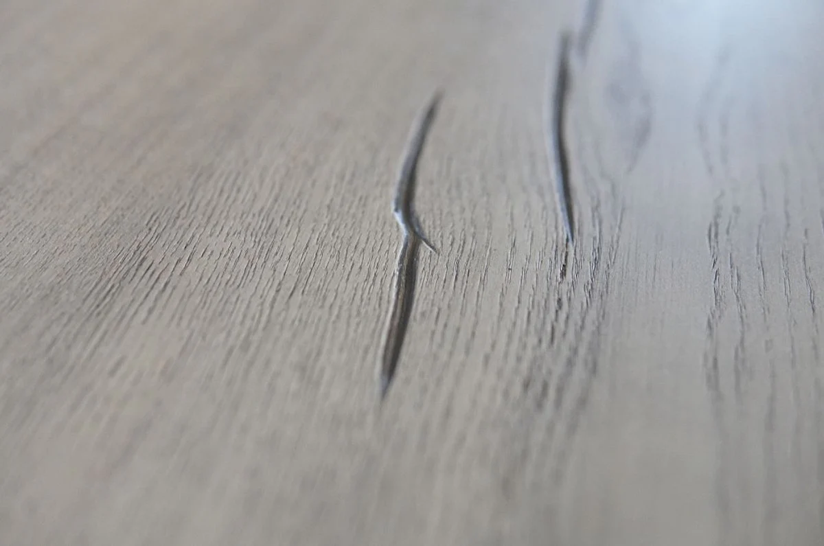 Luxus Esstisch - Verschiedene Farben & Größen - Küchentisch mit massiver Eichenholz Tischplatte und Metallbeinen - Rustikale Esszimmer Möbel