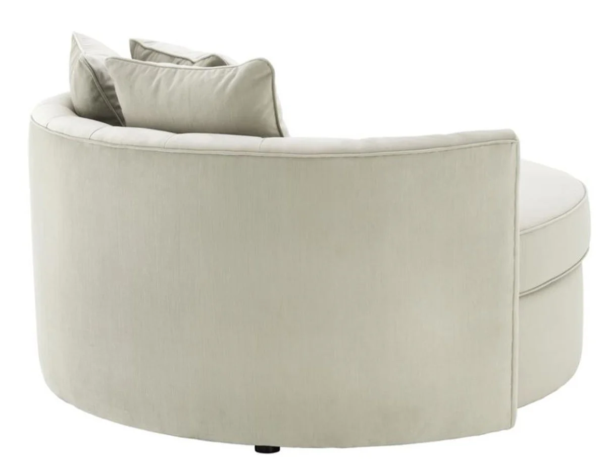 Designer Sofa Hellgrau 157 x 148 x H. 90 cm - Luxus Rundsofa