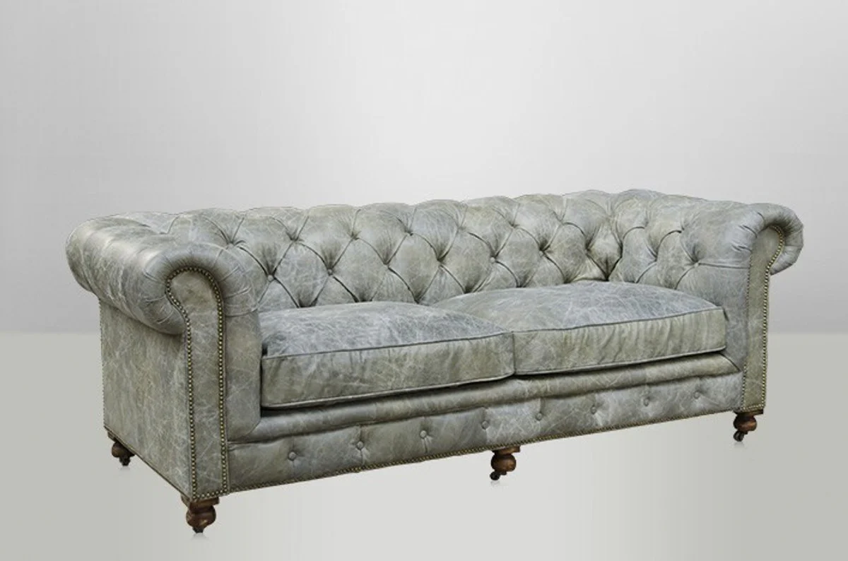 Chesterfield Luxus Echt Leder Sofa 2.5 Seater Vintage Leder von Galata Verde