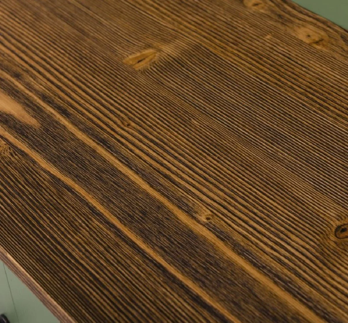 Landhausstil Massivholz Garderobenschrank Grün / Braun 140 x 41 x H. 210 cm - Wand Garderobe - Flur Schrank - Flurmöbel - Garderobenmöbel - Landhausstil Möbel