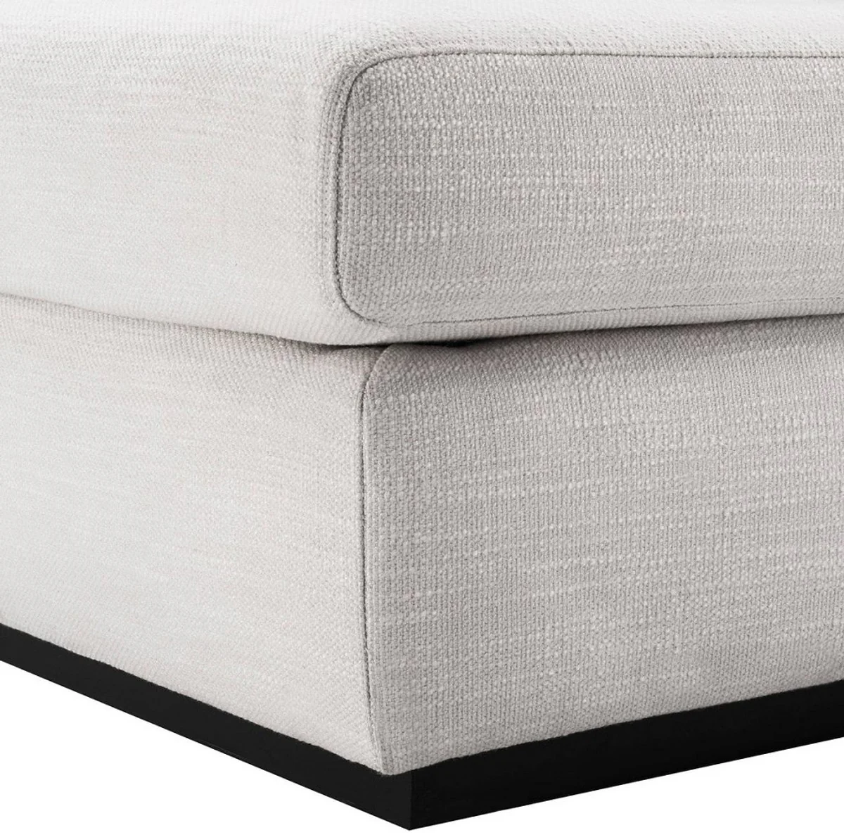 Luxus Wohnzimmer Sofa Weiß / Schwarz 265 x 151 x H. 90 cm - Couch mit 7 Kissen - Luxus Wohnzimmermöbel