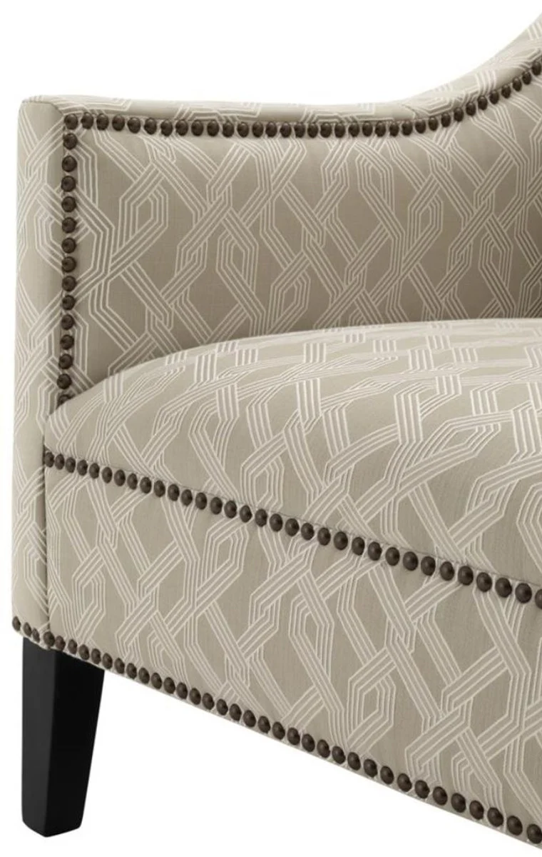 Wohnzimmer Sessel Grau 74 x 81 x H. 89 cm - Luxus Ohrensessel