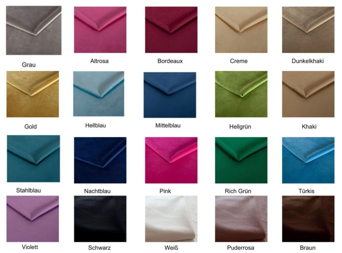 Luxus Samt Sofa 200 x 75 x H. 70 cm - Verschiedene Farben - Wohnzimmer Möbel - Luxus Qualität