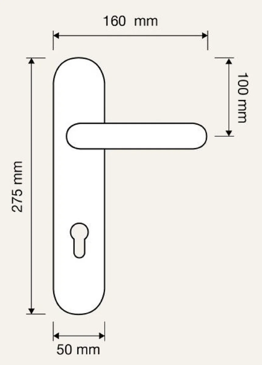 Luxus Türklinken Set Gold 16 x H. 27,5 cm - Türgriffe besetzt mit Swarovski Kristallen