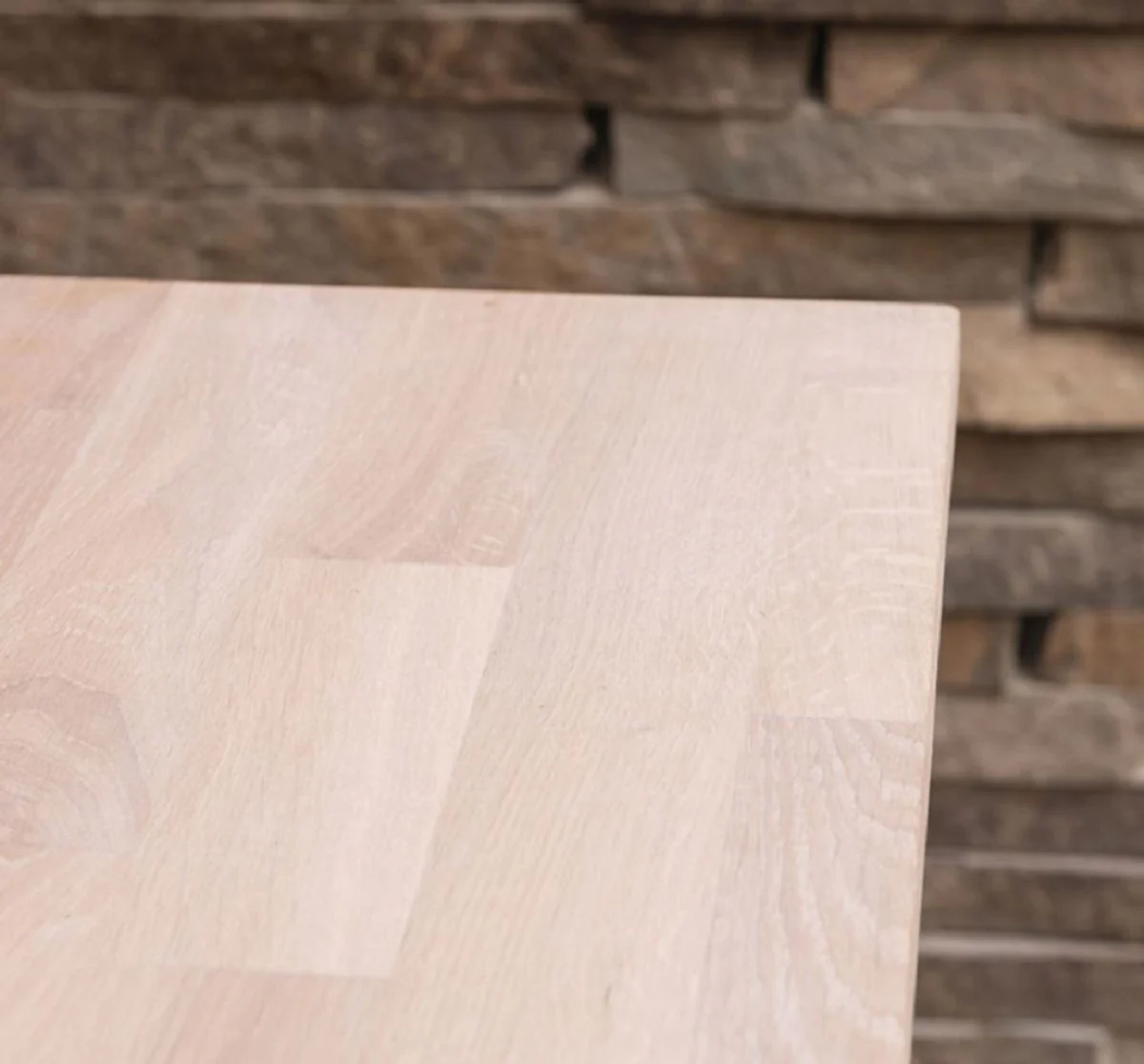 Landhausstil Einbauküche Naturfarben 387 x 65 x H. 90 cm - Massivholz Küchenzeile - Esszimmer Möbel im Landhausstil - Landhausstil Massivholz Einbauküchen