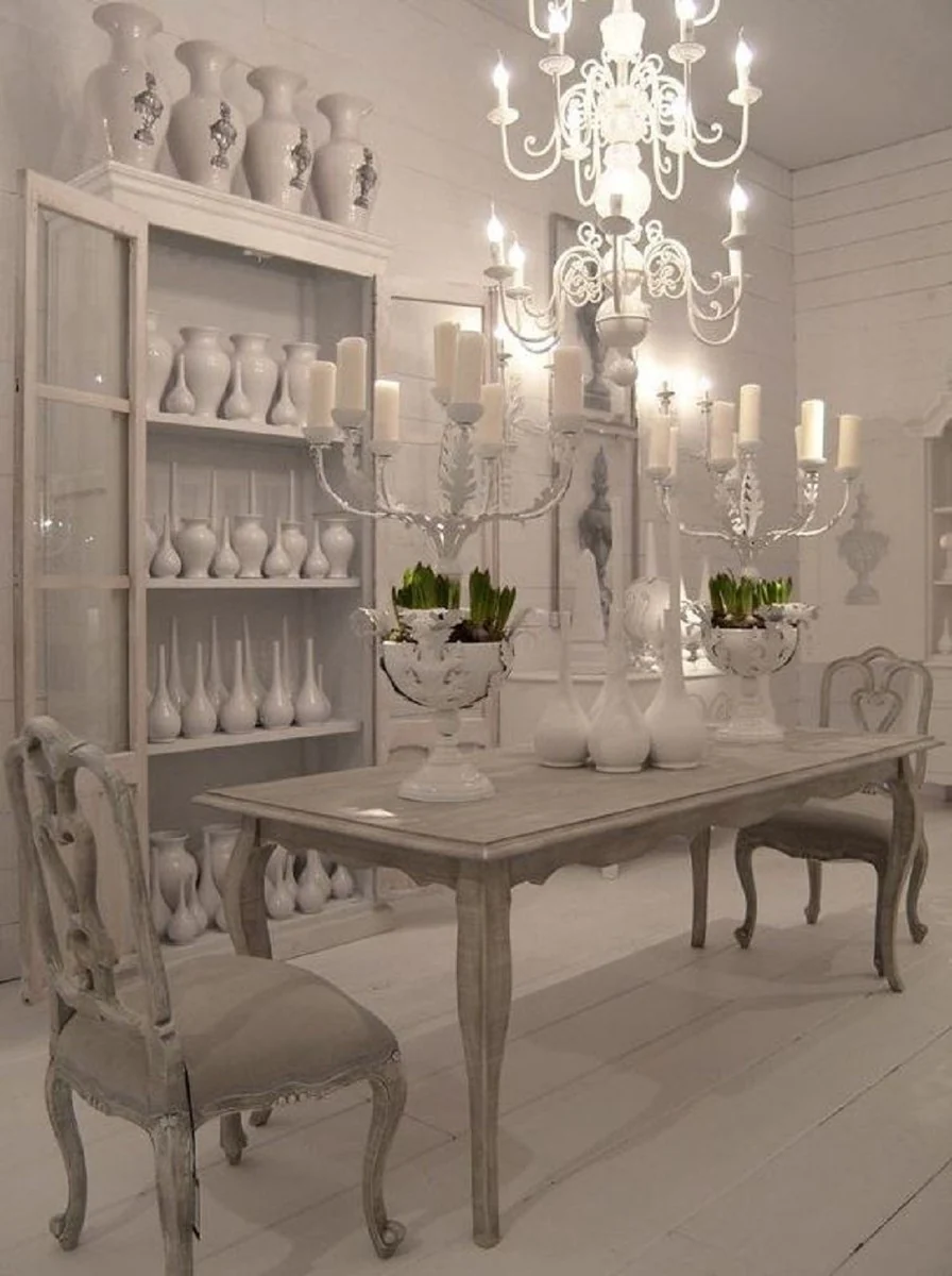 Luxus Landhausstil Esstisch Grau 200 cm