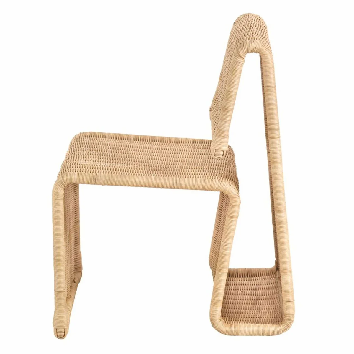 Luxus Rattan Esszimmer Stuhl Naturfarben H. 82 cm - Luxus Möbel