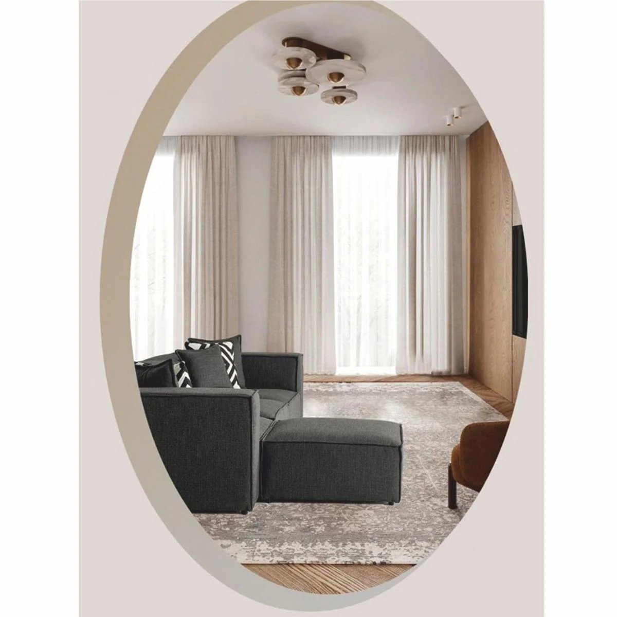 Luxus Ecksofa Grau / Schwarz 315 cm - Wohnzimmer & Hotel Möbel