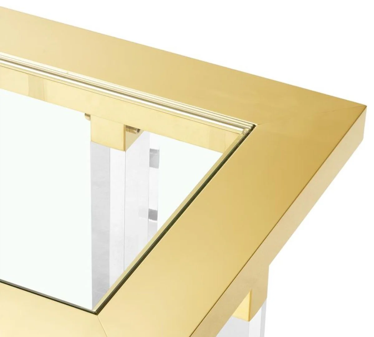 Wohnzimmer Beistelltisch Gold 60 x 60 x H. 50 cm - Luxus Möbel
