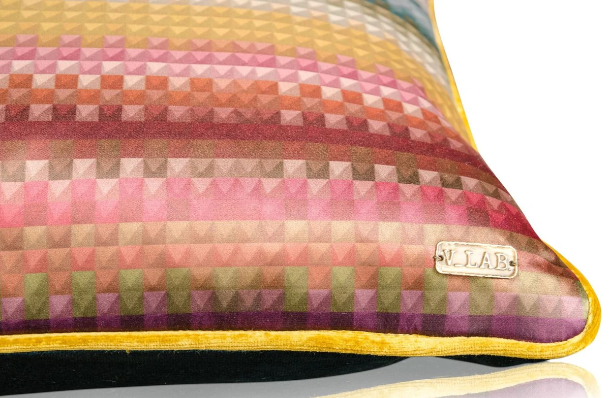 Wohnzimmer Deko Kissen 2er Set Mehrfarbig 60 x 40 cm - Luxus Kollektion