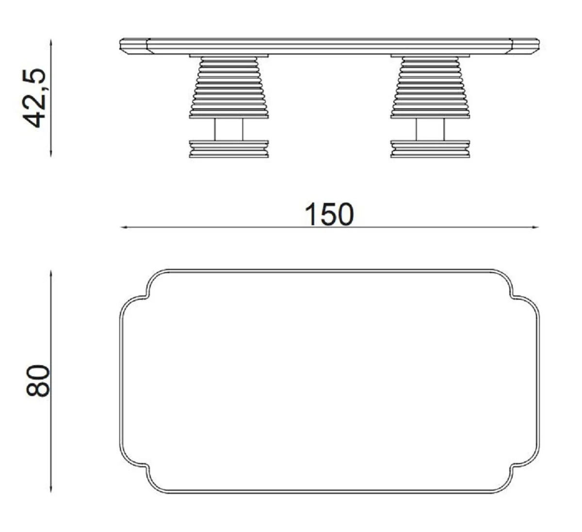 Luxus Couchtisch Schwarz / Gold 150 x 80 x H. 42,5 cm - Wohnzimmertisch mit Kunstmarmor Tischplatte - Luxus Wohnzimmer Möbel - Hotel Möbel - Luxus Einrichtung - Hotel Einrichtung