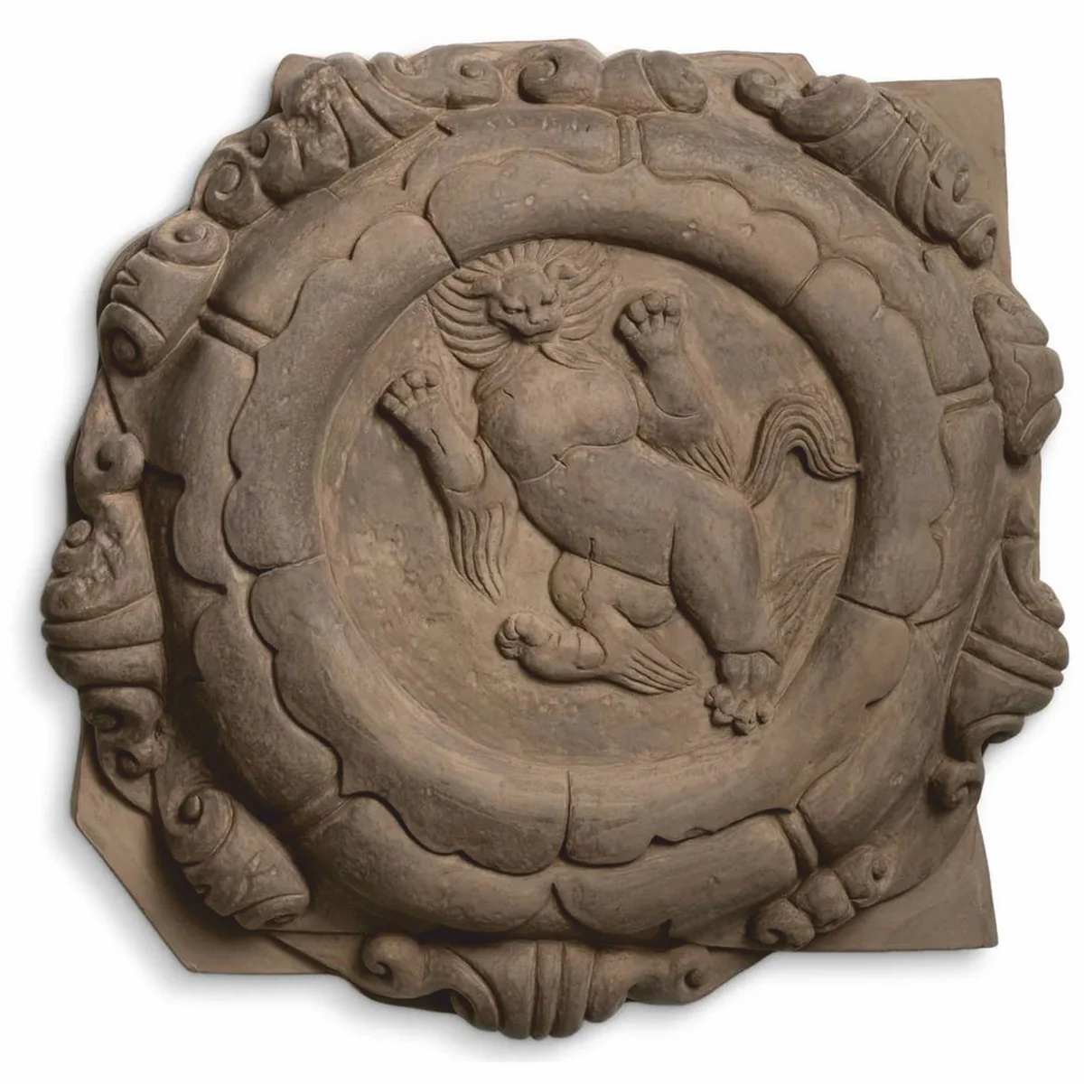 Luxus Barock Wandrelief Set Löwen Braun 55 cm - Barock Wanddeko