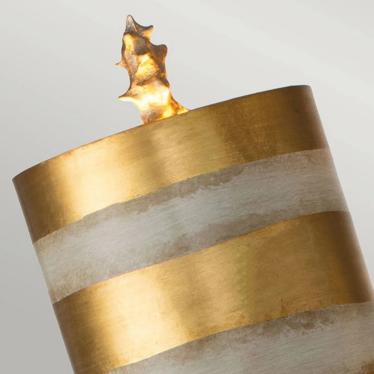 Luxus Doppel Tischleuchte Gold / Taupe H. 102,7 cm - Luxus Leuchten