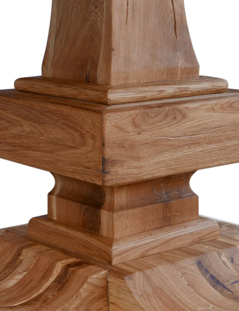 Massivholz Küchentisch - Verschiedene Größen & Farben - Runder Luxus Eichenholz Esstisch - Rustikale Esszimmer Möbel