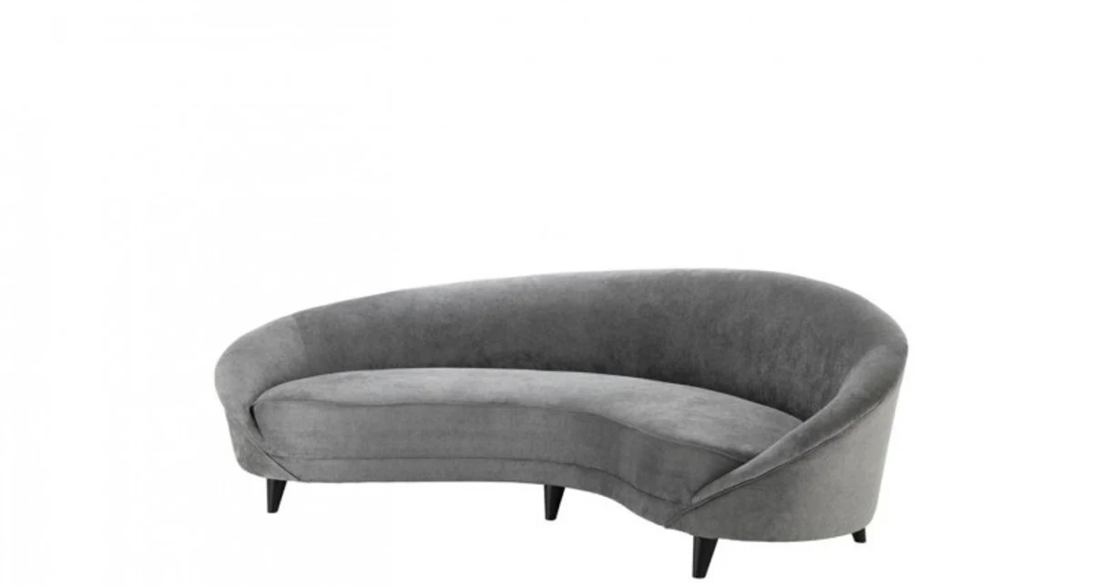 Luxus Sofa Hellgrau gebogen - Luxus Hotel Möbel