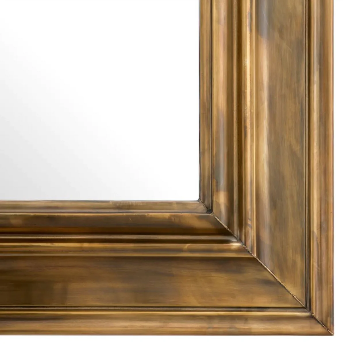 Luxus Edelstahl Wandspiegel Vintage Messing 100 x 13 x H. 100 cm - Quadratischer Wohnzimmer Spiegel - Schlafzimmer Spiegel - Garderoben Spiegel - Luxus Möbel - Luxus Einrichtung