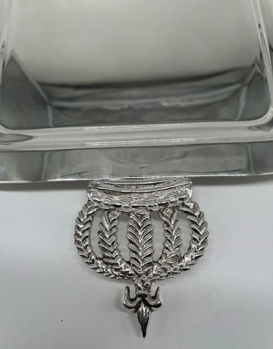 Pompöös by Luxus Barock Serviertablett Krone Silber 42 cm - designed by Harald Glööckler