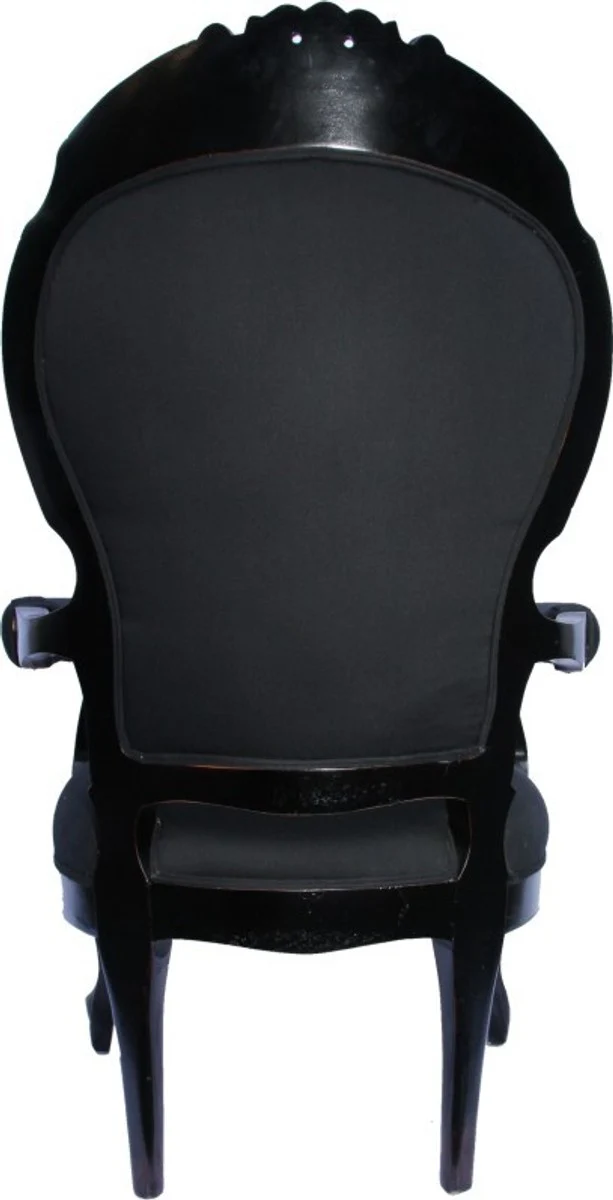 Barock Sessel Louis XIV Superior Schwarz aus Frankreich