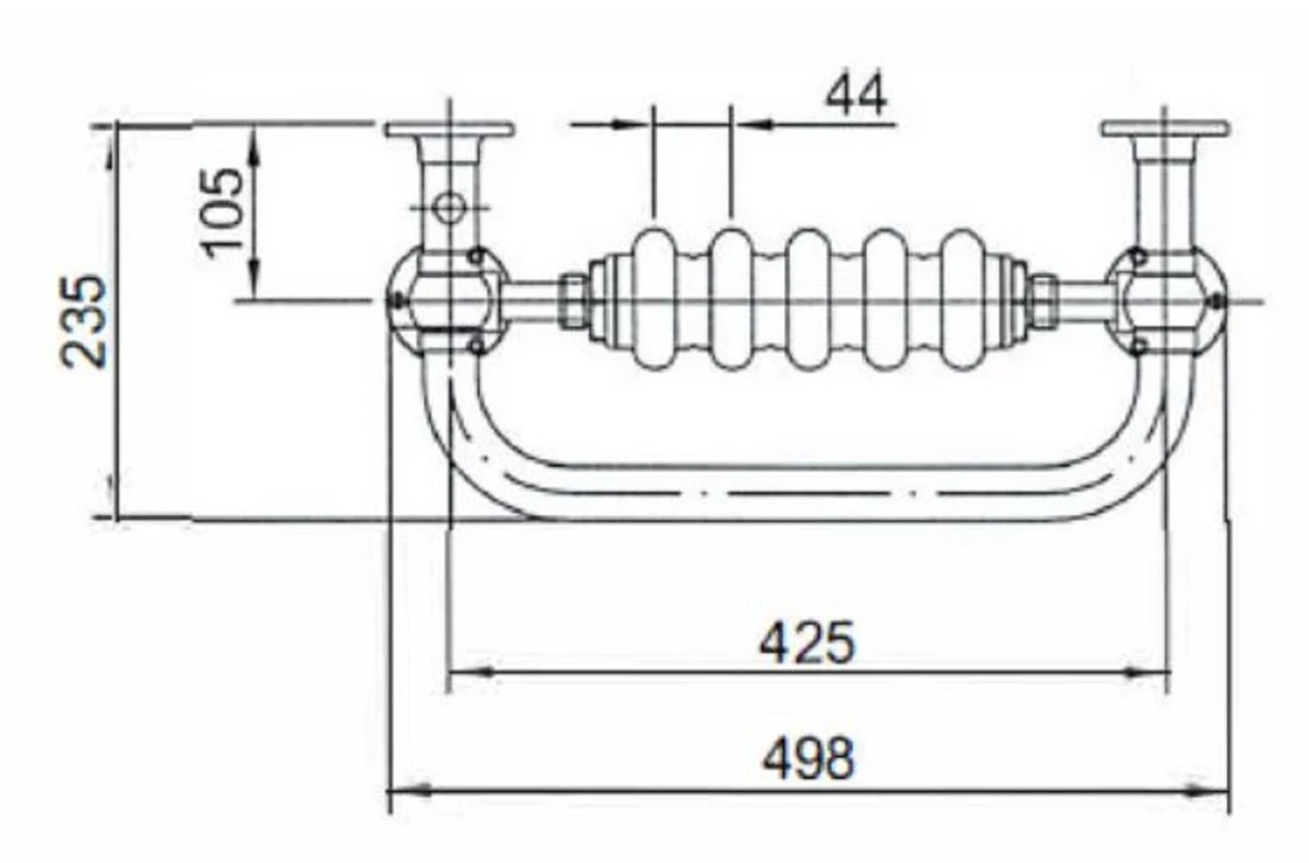 Luxus Badheizung Schwarz / Chrom 498 x H. 940 mm - Handtuchheizkörper - Vintage Bad Heizkörper Handtuchhalter