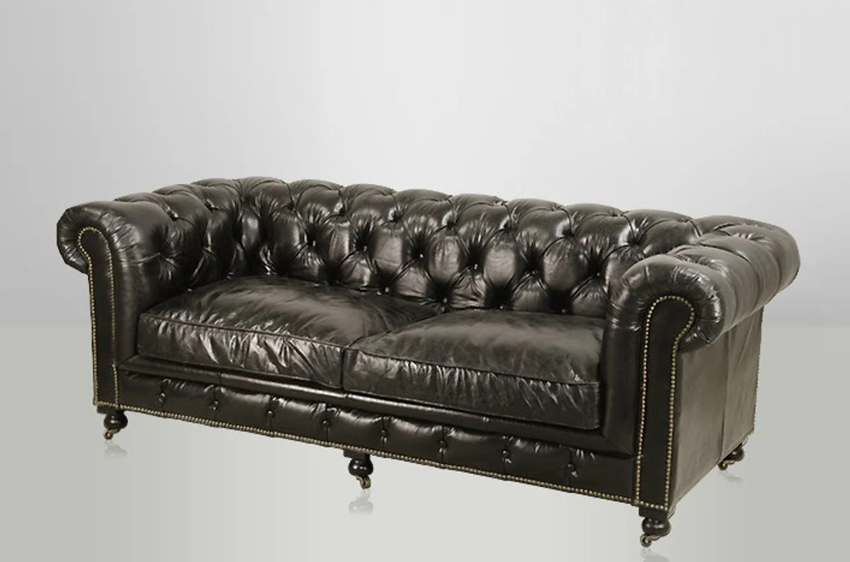 Chesterfield Luxus Echt Leder Sofa 2.5 Seater Vintage Leder von Ebony