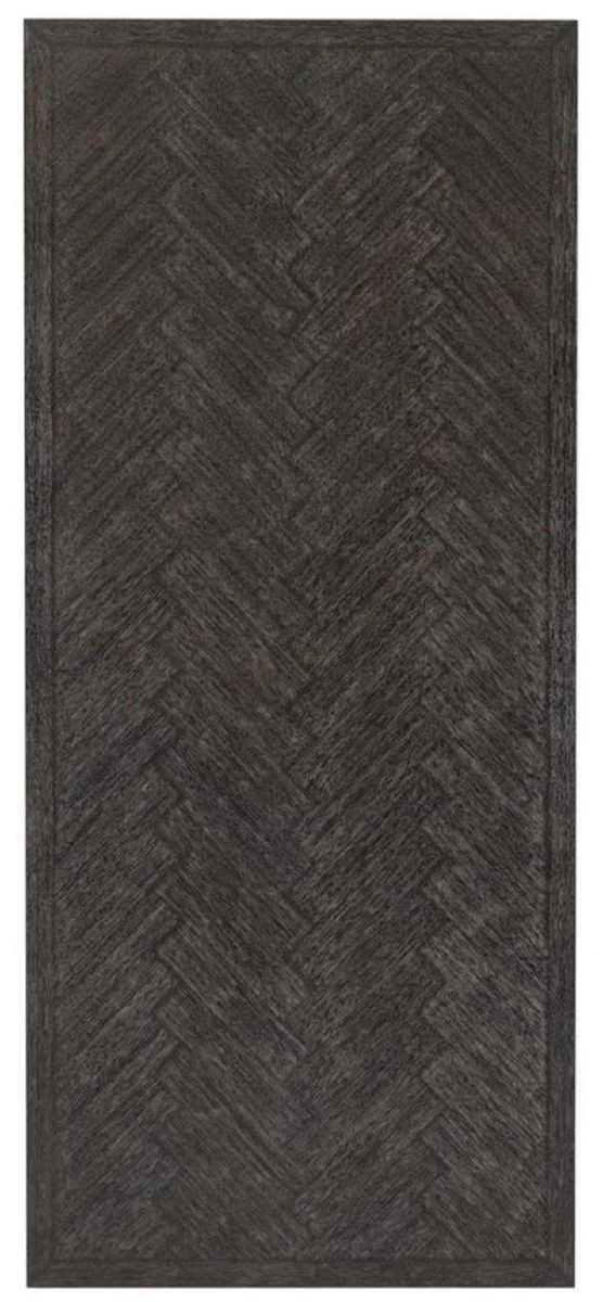 Luxus Esstisch mit Eichenfurnier Tischplatte Schwarz / Bronze 230 x 100 x H. 75,5 cm - Luxus Esszimmermöbel