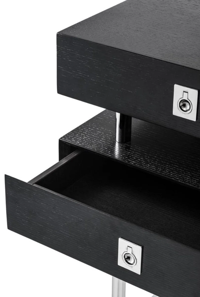 Luxus Wohnzimmer Beistelltisch mit 2 Schubladen 50 x 44,5 x H. 79 cm - Limited Edition