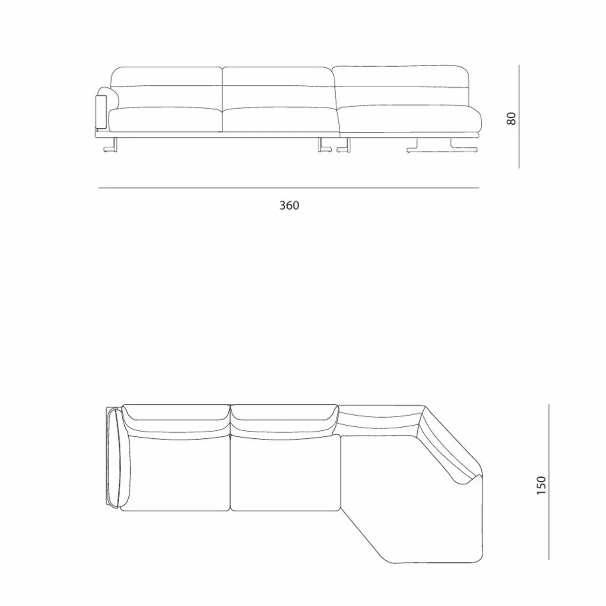 Luxus Ecksofa Grau / Messing 360 cm - Wohnzimmer & Hotel Sofa