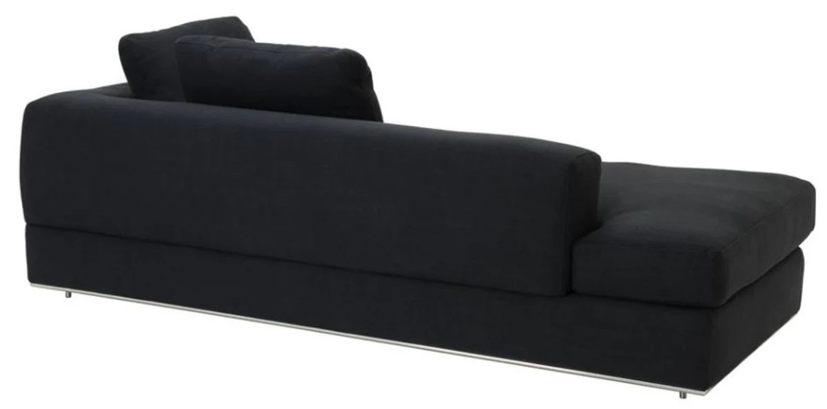Designer Sofa Schwarz Rechtsseitig 231 x 101 x H. 85 cm - Luxus Wohnzimmer Möbel