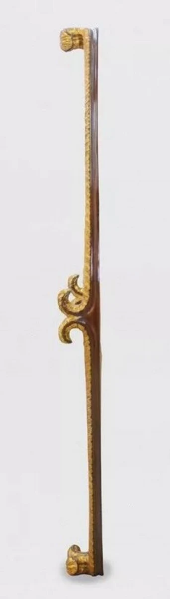 Luxus Barock Standspiegel Antik Gold / Dunkelbraun - Ovaler Barockstil Schlafzimmer Spiegel - Luxus Schlafzimmer Möbel im Barockstil - Barock Möbel - Edel & Prunkvoll