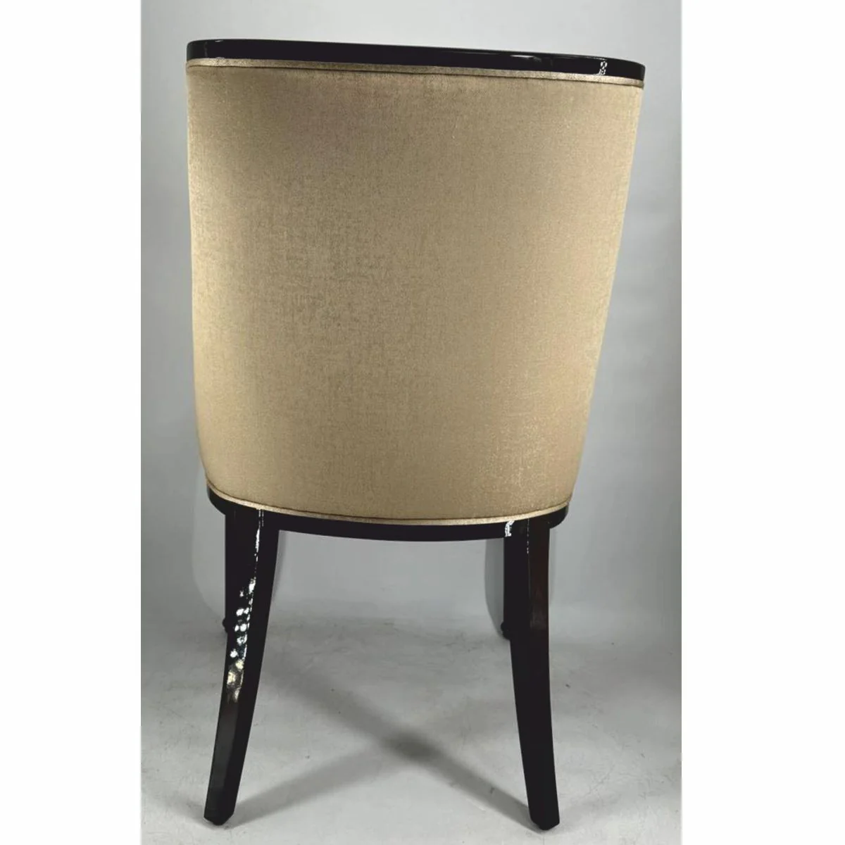 Luxus Art Deco Esszimmer Stuhl Gold / Schwarz H. 110 cm - Barock Möbel