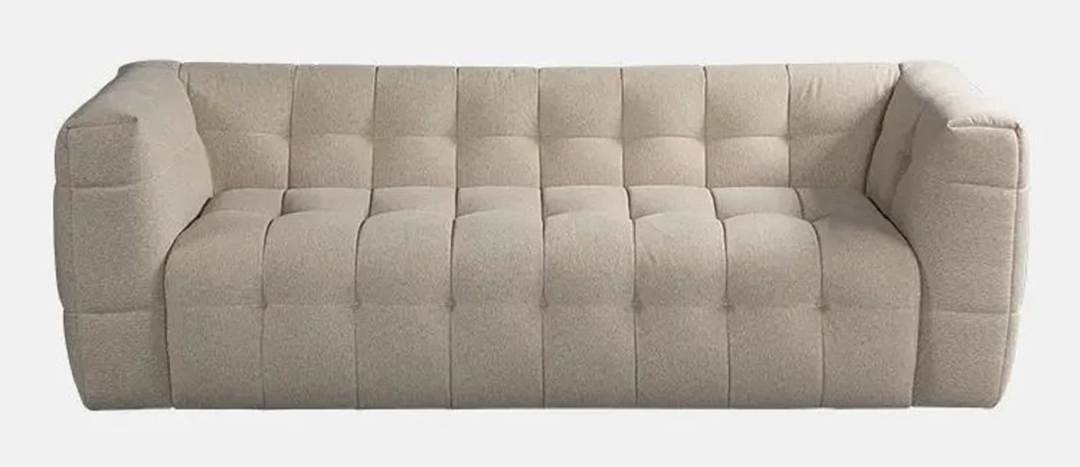Luxus Sofa Grau 230 x 96 x H. 74 cm - Wohnzimmer Sofa - Hotel Sofa - Wohnzimmer Möbel - Wohnzimmer Einrichtung - Hotel Möbel - Luxus Möbel - Luxus Einrichtung