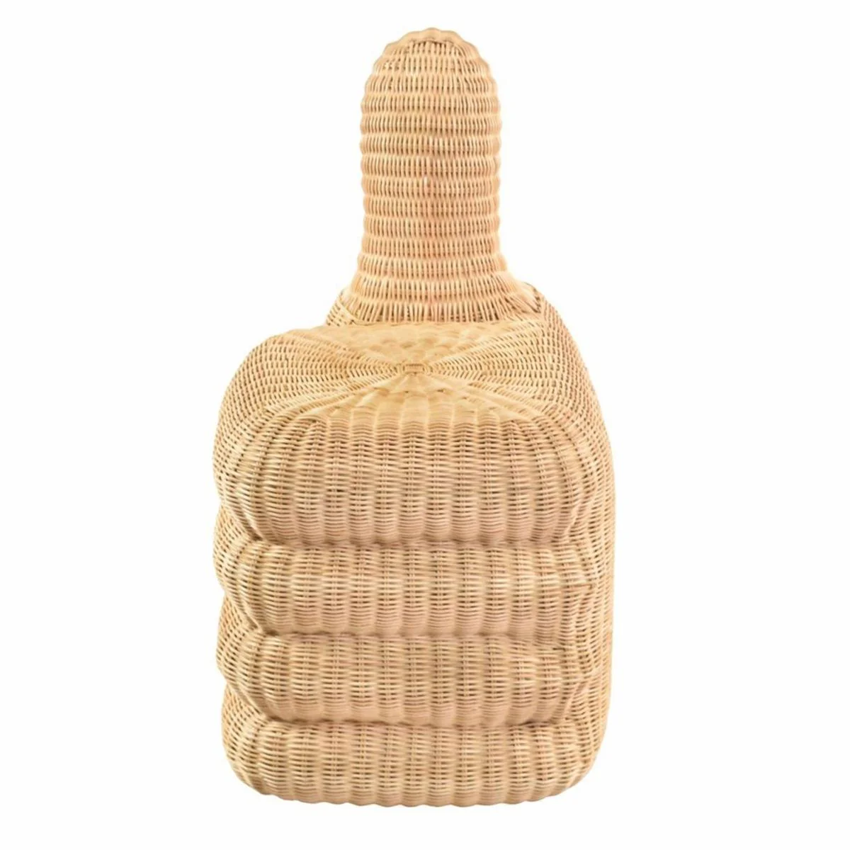 Luxus Rattan Hocker Naturfarben H. 77 cm - Wohnzimmer & Hotel Möbel