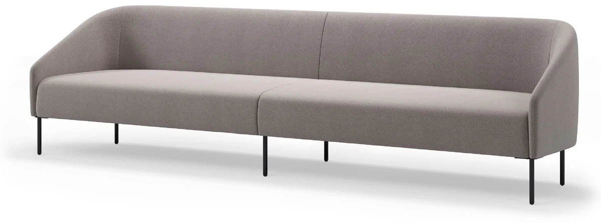 Luxus Wohnzimmer & Hotel Sofa Grau / Schwarz 300 cm - Luxus Möbel