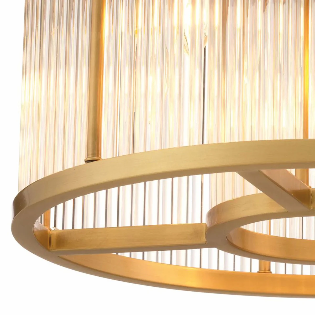 Luxus Wohnzimmer Deckenleuchte Antik Messing Ø 45 cm - Luxus Leuchten