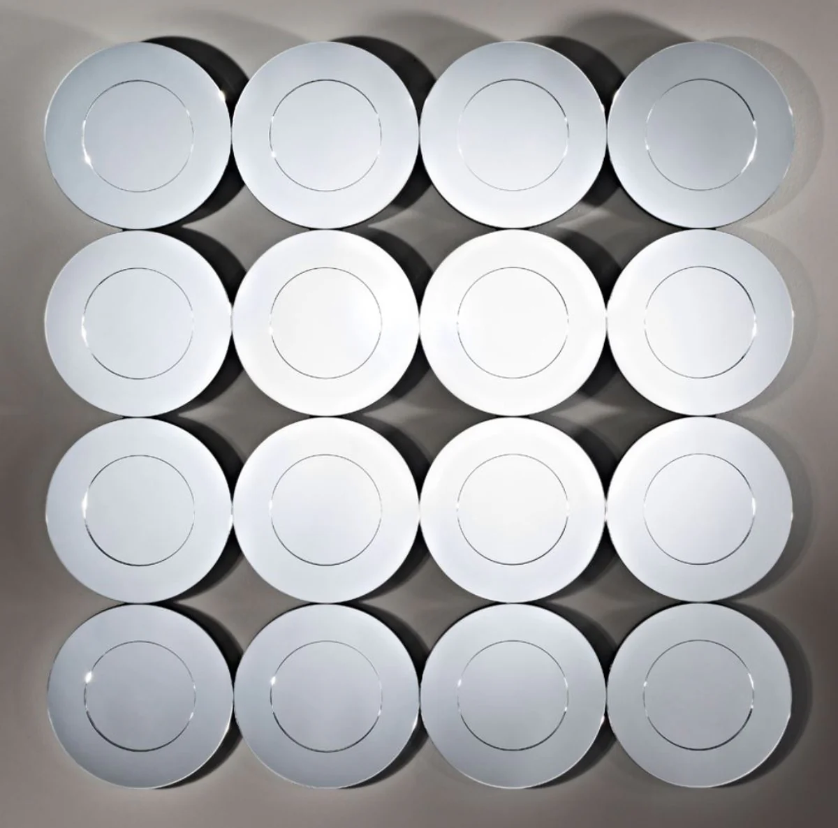 Luxus Wohnzimmer Spiegel 90 x H. 90 cm - Luxus Qualität