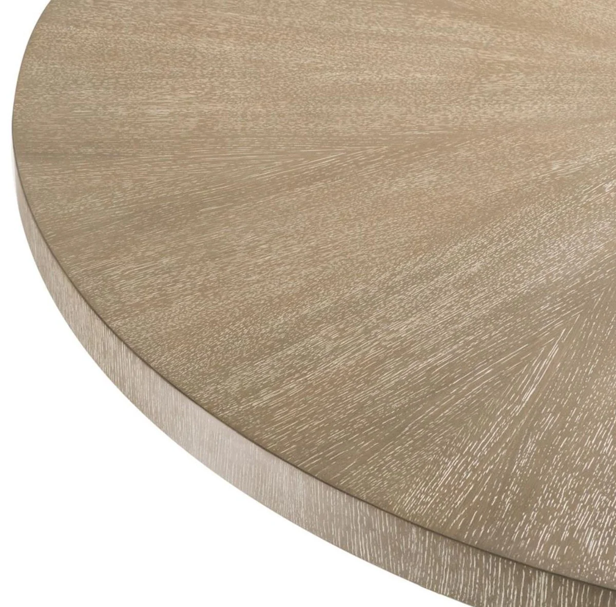 Luxus Esstisch Braun / Messing Ø 150 x H. 75 cm - Luxus Qualität