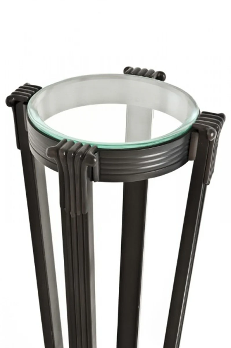 Luxus Barock Beistelltisch / Säule Messing Vintage Bronze Finish 36 x H 105.5 cm - Tisch Möbel